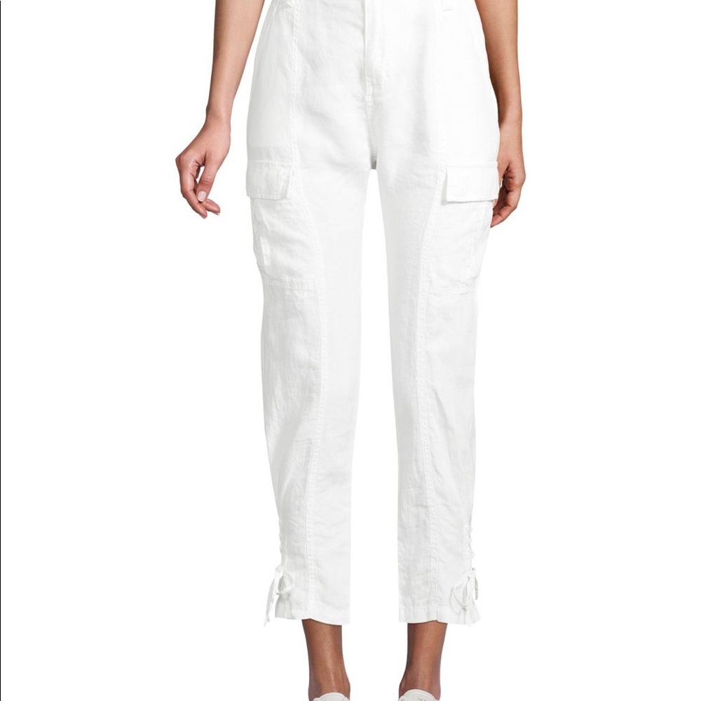Joie Telutci Lace-Up Linen Cargo Pants NWT
